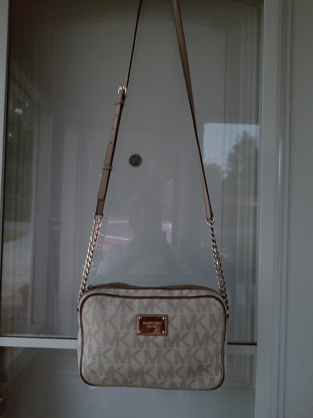 Michael Kors Beige Logo Crossbody Bag